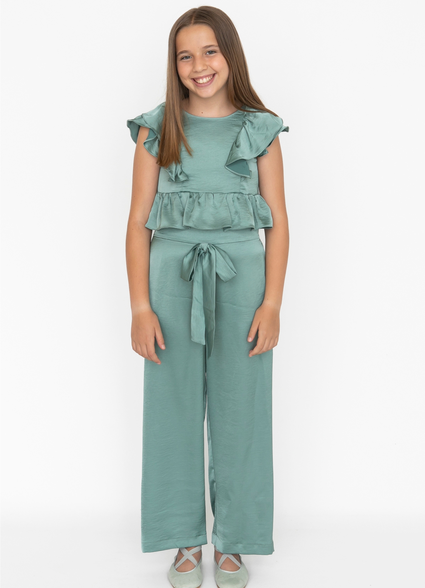 Conjunto Top volantes y pantalón largo